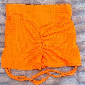 Honeycomb drawstring shorts